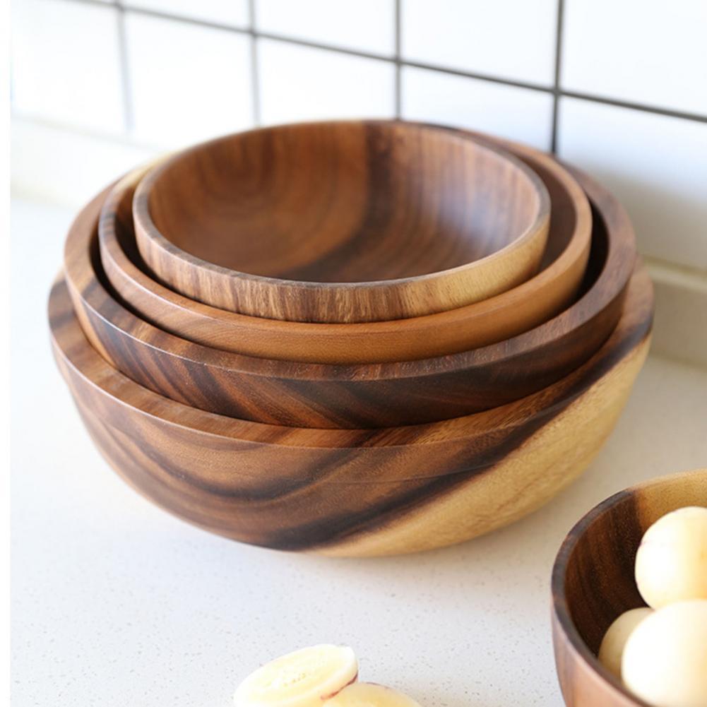 Natural Wooden Salad & Fruit Bowl – Eco-Friendly, Durable & Handcrafted Design