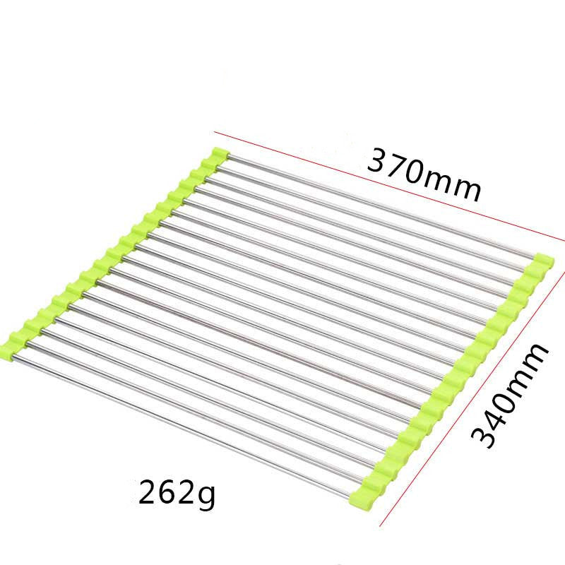 Foldable Stainless Steel Sink Dish Drying Rack