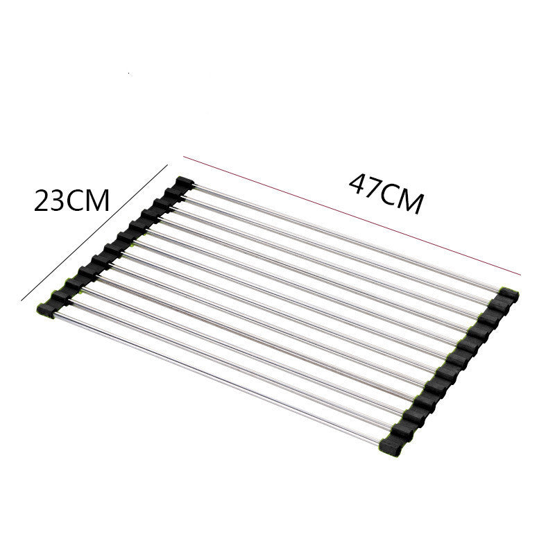 Foldable Stainless Steel Sink Dish Drying Rack