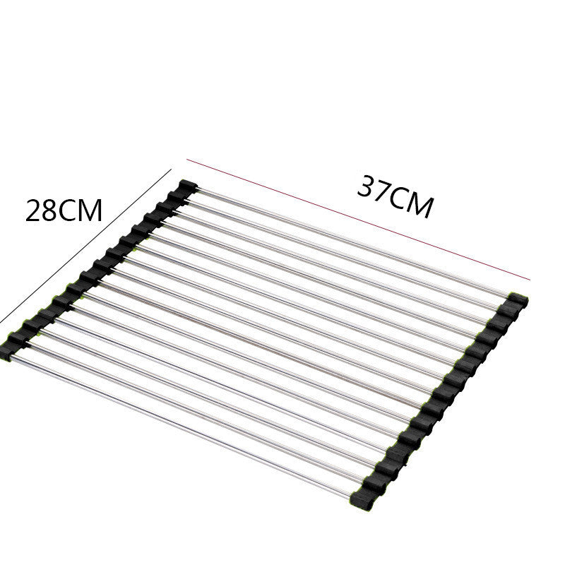 Foldable Stainless Steel Sink Dish Drying Rack