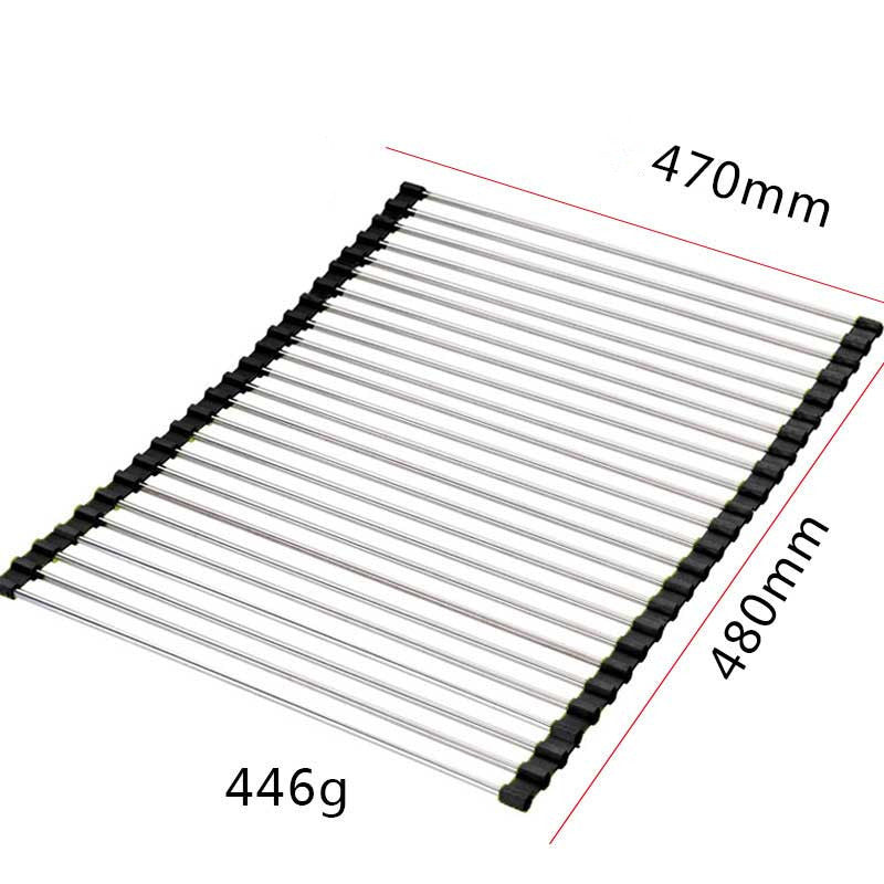 Foldable Stainless Steel Sink Dish Drying Rack