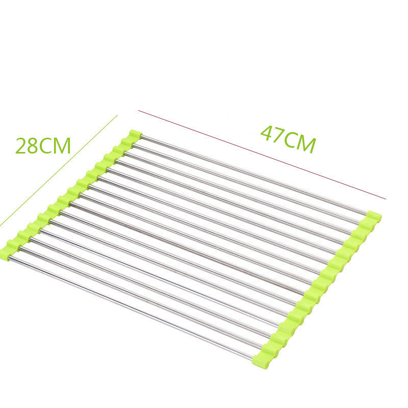 Foldable Stainless Steel Sink Dish Drying Rack