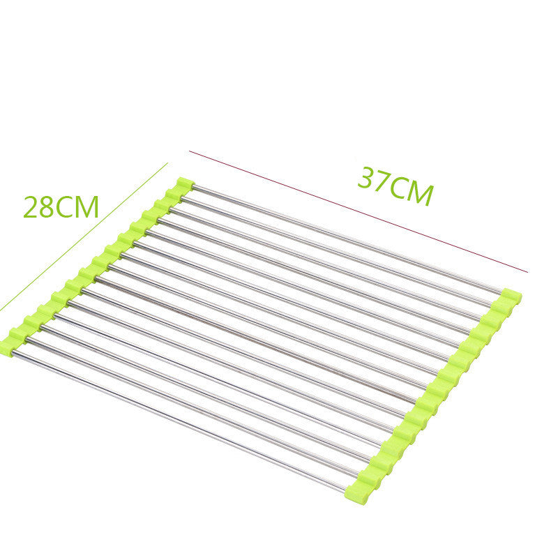 Foldable Stainless Steel Sink Dish Drying Rack