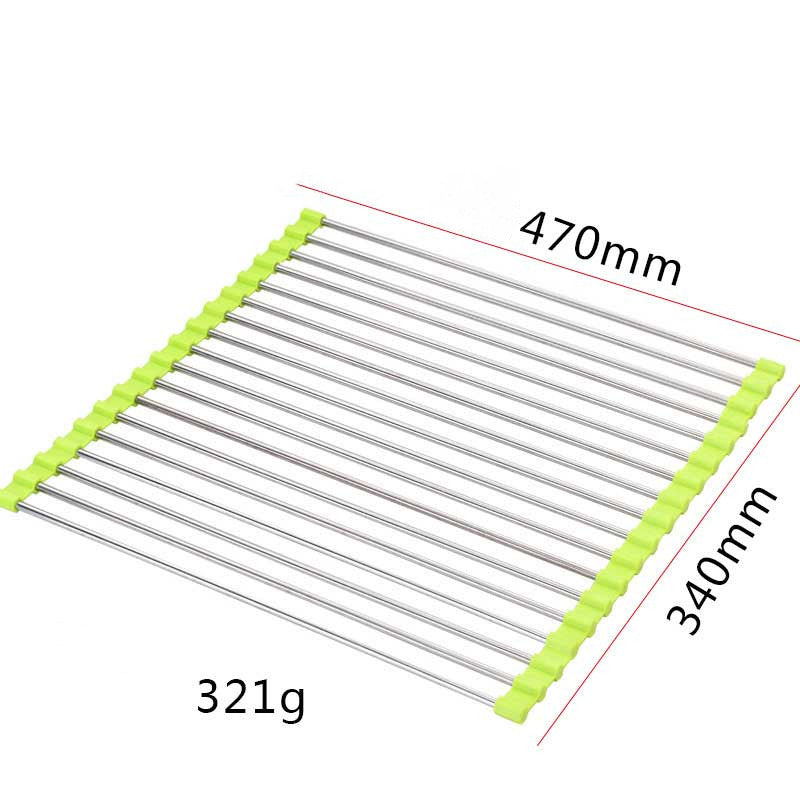 Foldable Stainless Steel Sink Dish Drying Rack