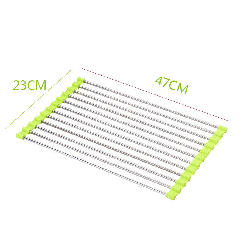 Foldable Stainless Steel Sink Dish Drying Rack