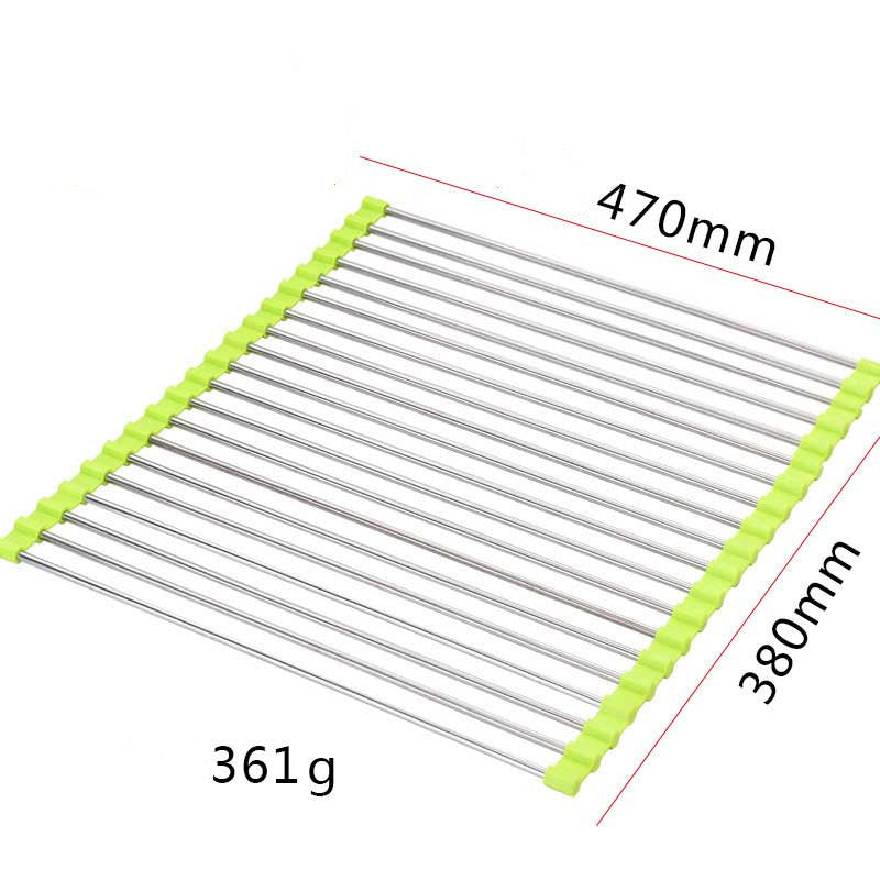 Foldable Stainless Steel Sink Dish Drying Rack