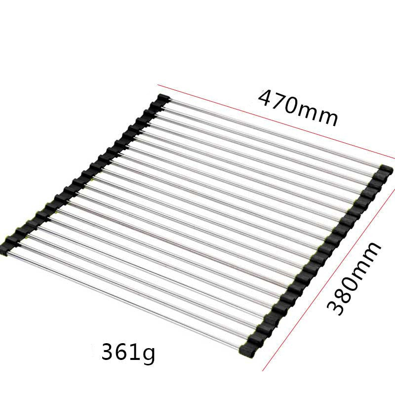 Foldable Stainless Steel Sink Dish Drying Rack