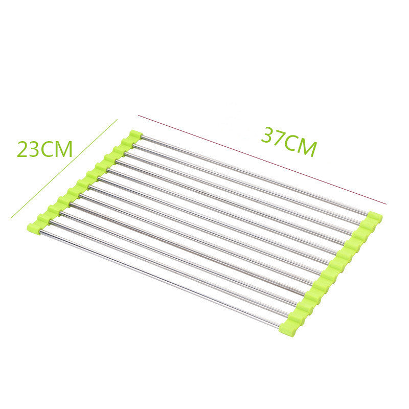 Foldable Stainless Steel Sink Dish Drying Rack