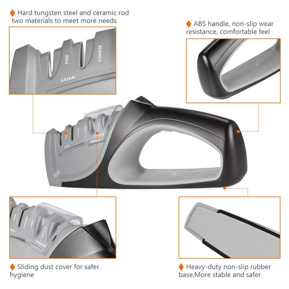 4-Stage Manual Knife Sharpener (easy-to-use)