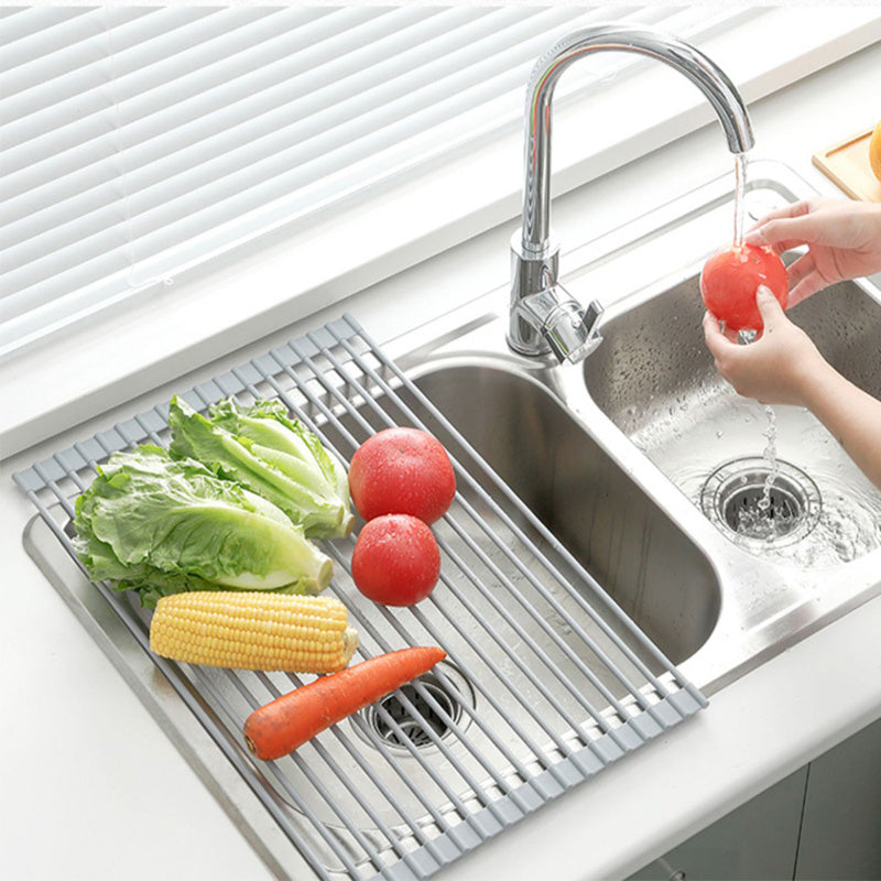 Foldable Stainless Steel Sink Dish Drying Rack