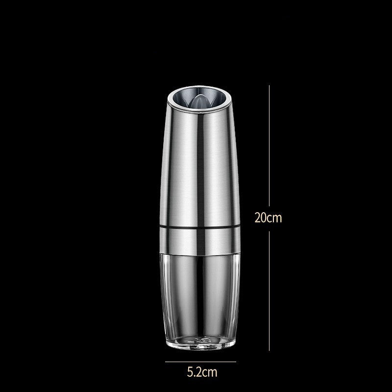 Silver and clear lipstick-shaped container with measurements on a black background