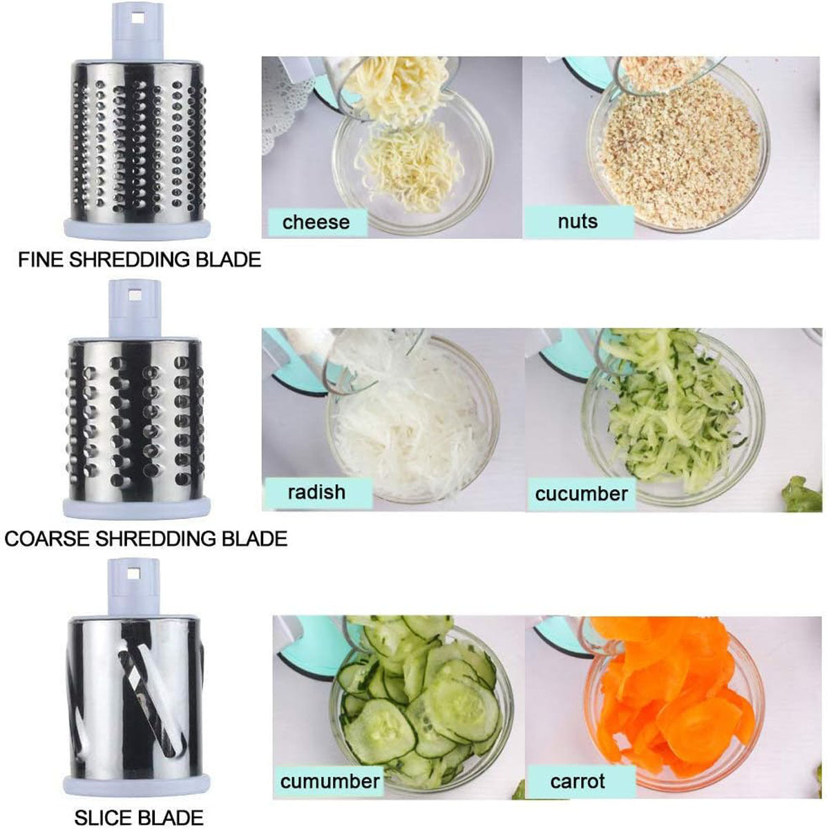 Multifunctional Round Mandoline Slicer