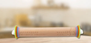 Adjustable Beech Rolling Pin for All Your Baking Needs