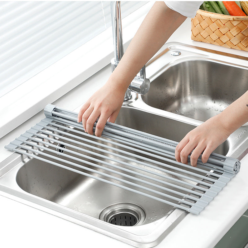 Foldable Stainless Steel Sink Dish Drying Rack