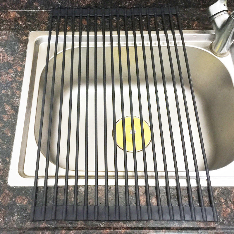 Foldable Stainless Steel Sink Dish Drying Rack