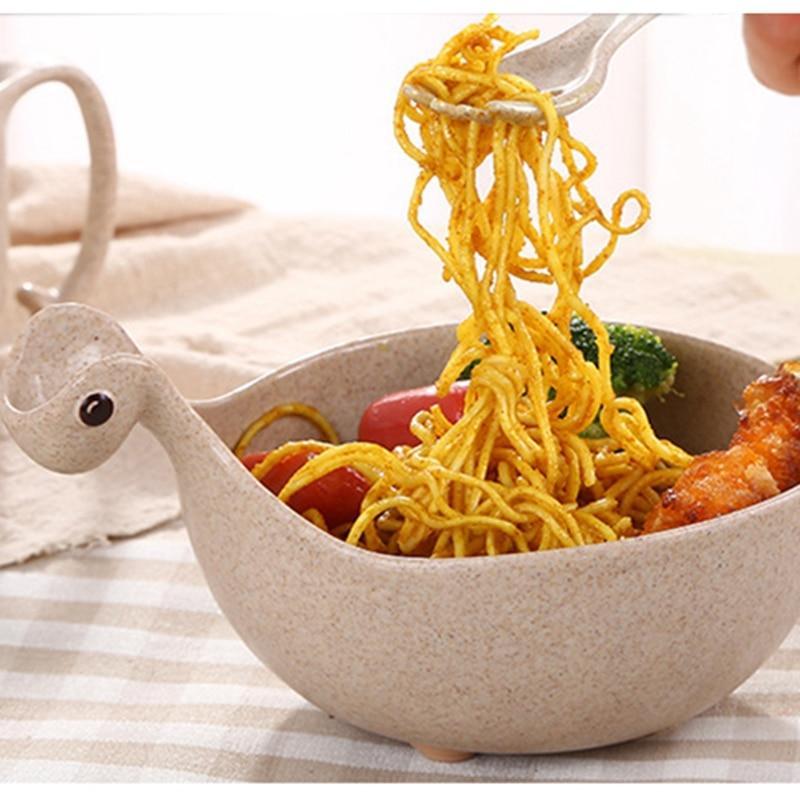 Eco-Friendly Wheat Straw Dinosaur Bowls – BPA-Free, Lightweight & Unbreakable Kids Tableware